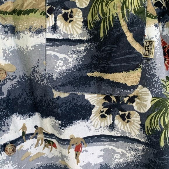 Vintage PCH Tropical Floral Button-Up Shirt Size Large - Picture 4 of 11